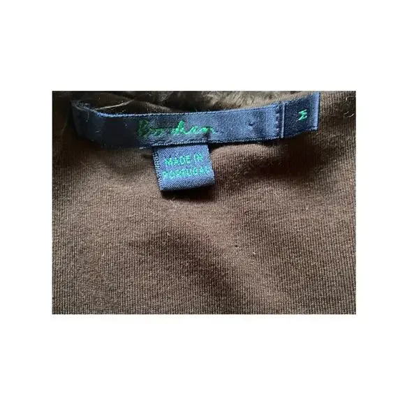 Boden Faux Fur Vest Suede tie in front Size Medium Brown Anthropologie Festival - Picture 6 of 9